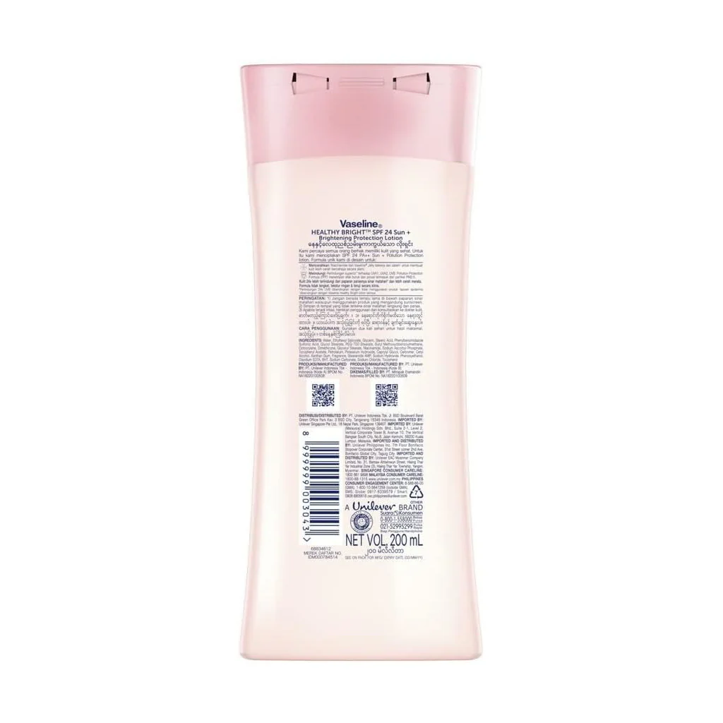 Vaseline Healthy Bright SPF 24 PA++ Sun + Pollution Brightening Protection Lotion – 200ml - Image 2
