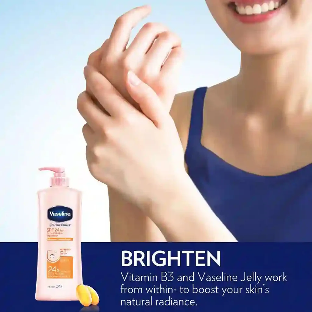 Vaseline Healthy Bright SPF 24 PA++ Sun + Pollution Brightening Protection Lotion – 200ml - Image 3