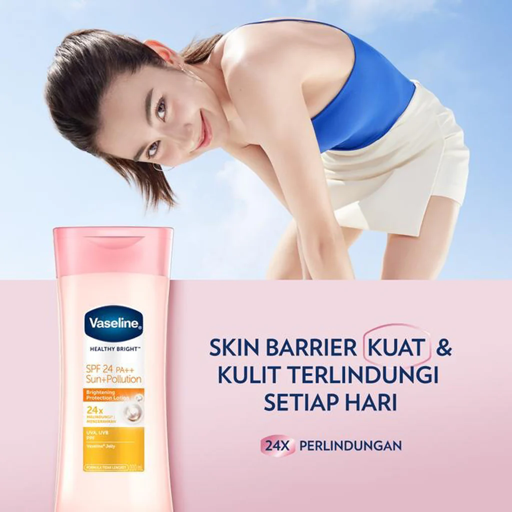 Vaseline Healthy Bright SPF 24 PA++ Sun + Pollution Brightening Protection Lotion – 200ml - Image 4