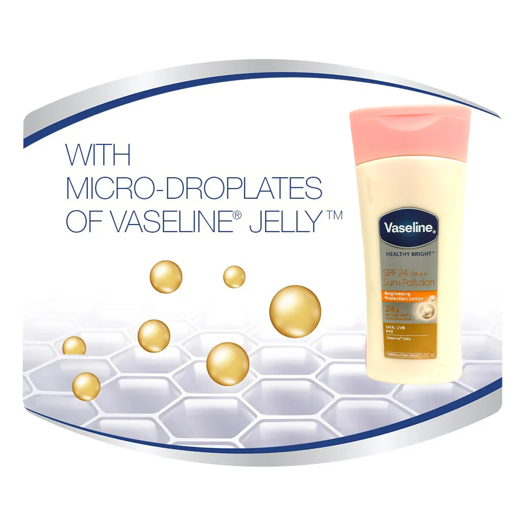 Vaseline Healthy Bright SPF 24 PA++ Sun + Pollution Brightening Protection Lotion – 200ml - Image 6