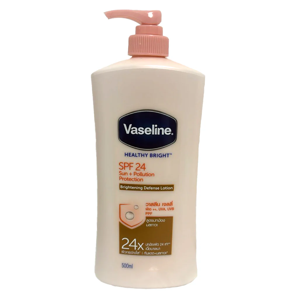 Vaseline Healthy Bright SPF 24 Sun + Pollution Protection Brightening Defense Lotion – 500ml - Image 2