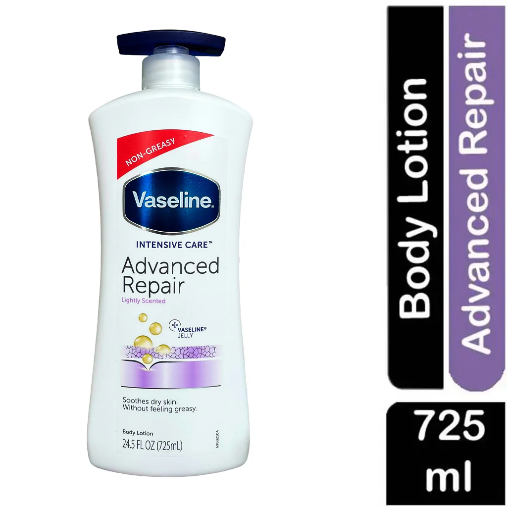 Vaseline Intensive Care Advanced Repair Body Lotion (Lightly Scented) – 725ml - Image 2