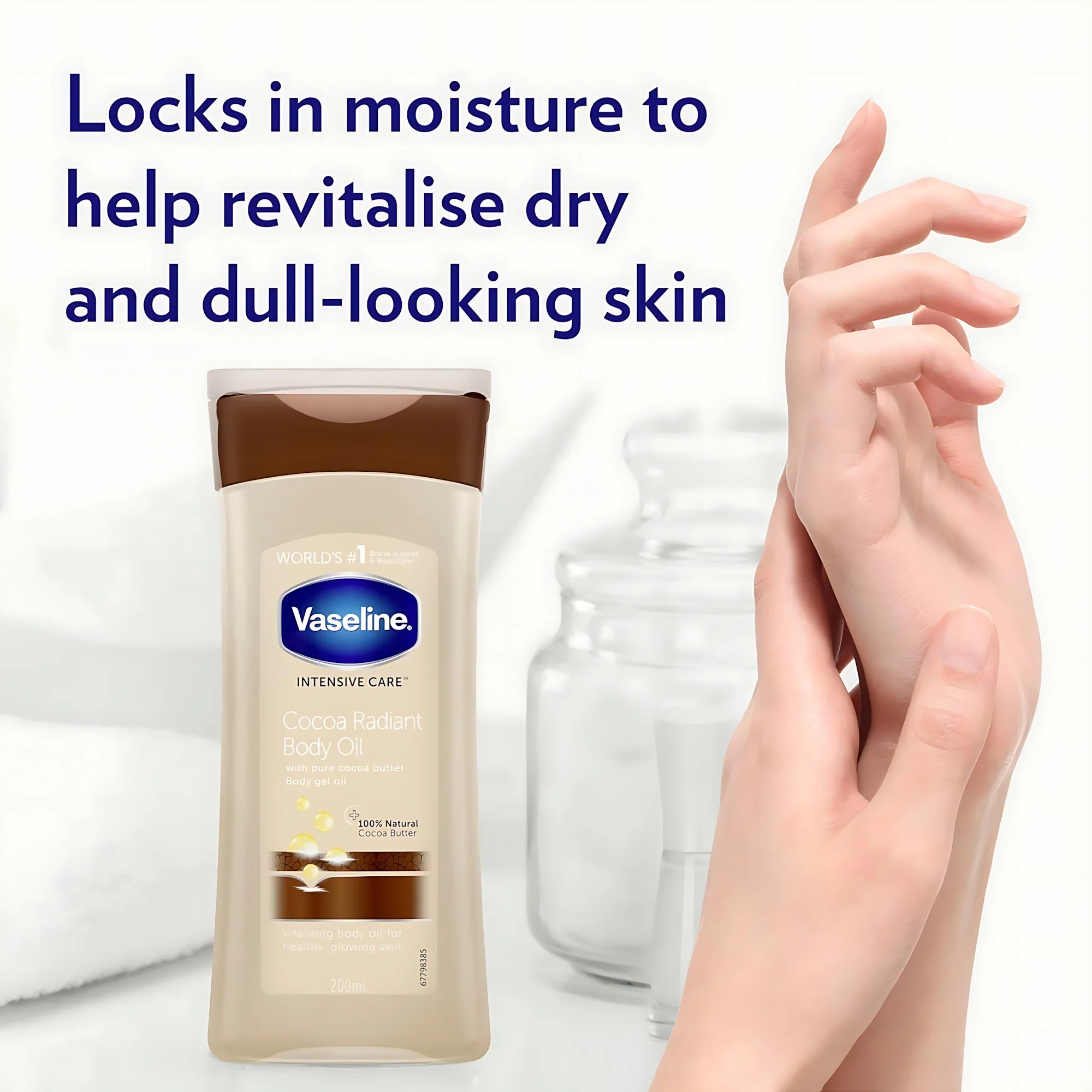 Vaseline Intensive Care Cocoa Radiant Body Oil – 200ml - Image 10