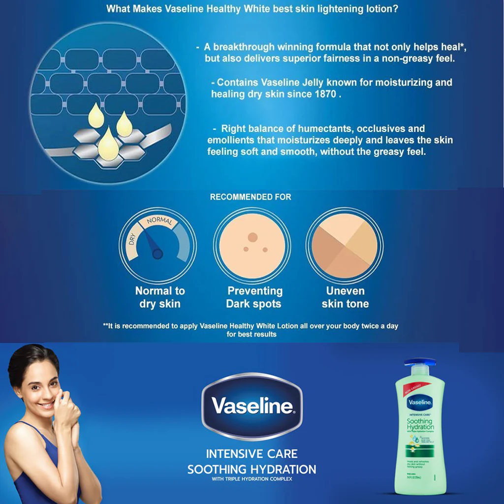Vaseline Intensive Care Soothing Hydration Body Lotion – 725ml - Image 3
