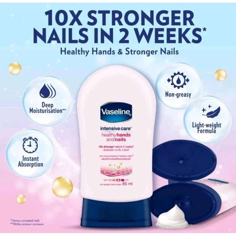 Vaseline Intensive Healthy Hands & Nails Cream - 85ml - Image 3