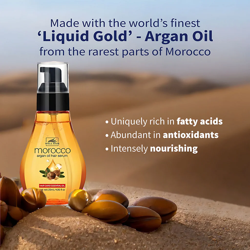 Well Hair Morocco Argan Oil Serum – 120ml - Image 2