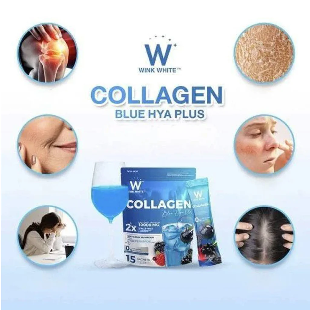 Wink White Collagen Blue HYA Plus - 15 Sachets x 12g - Image 3
