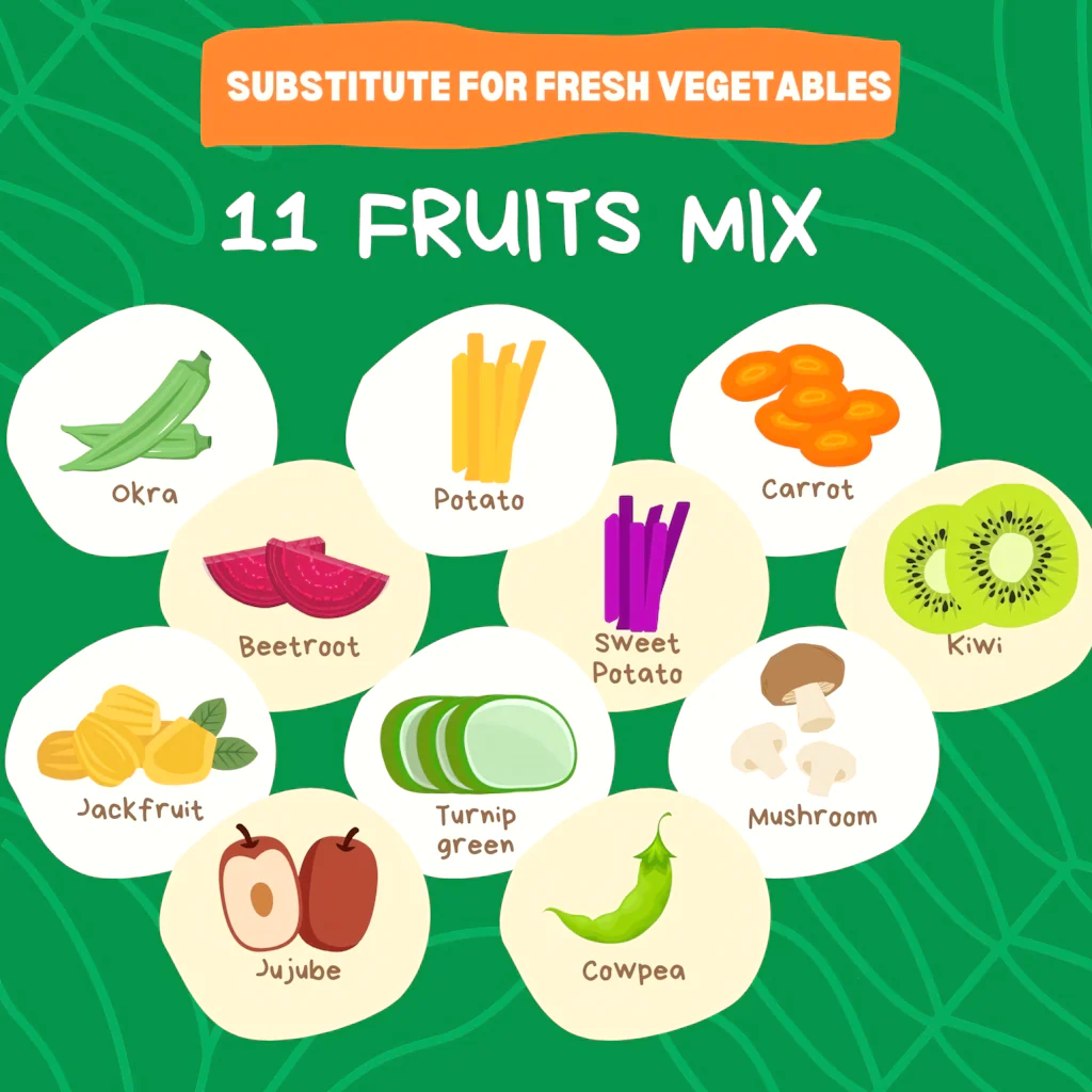Winme 11-in-1 Fruits & Veggies Crunch – 100g - Image 3