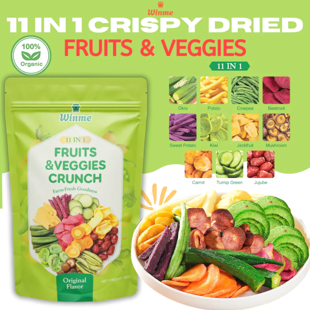 Winme 11-in-1 Fruits & Veggies Crunch – 100g - Image 4