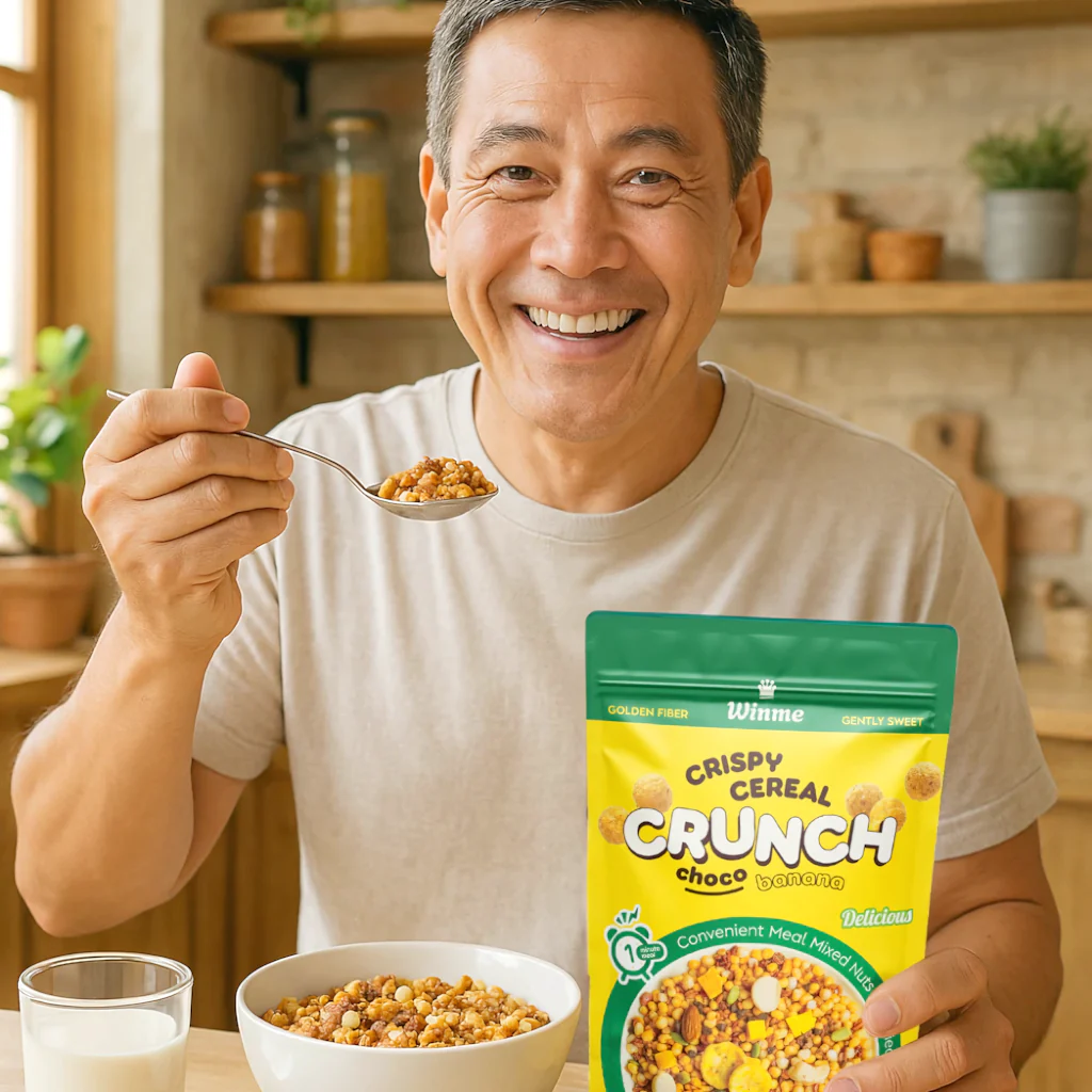 Winme Crispy Oats Crunch Cereal – Choco Banana & Walnuts (200g) - Image 6