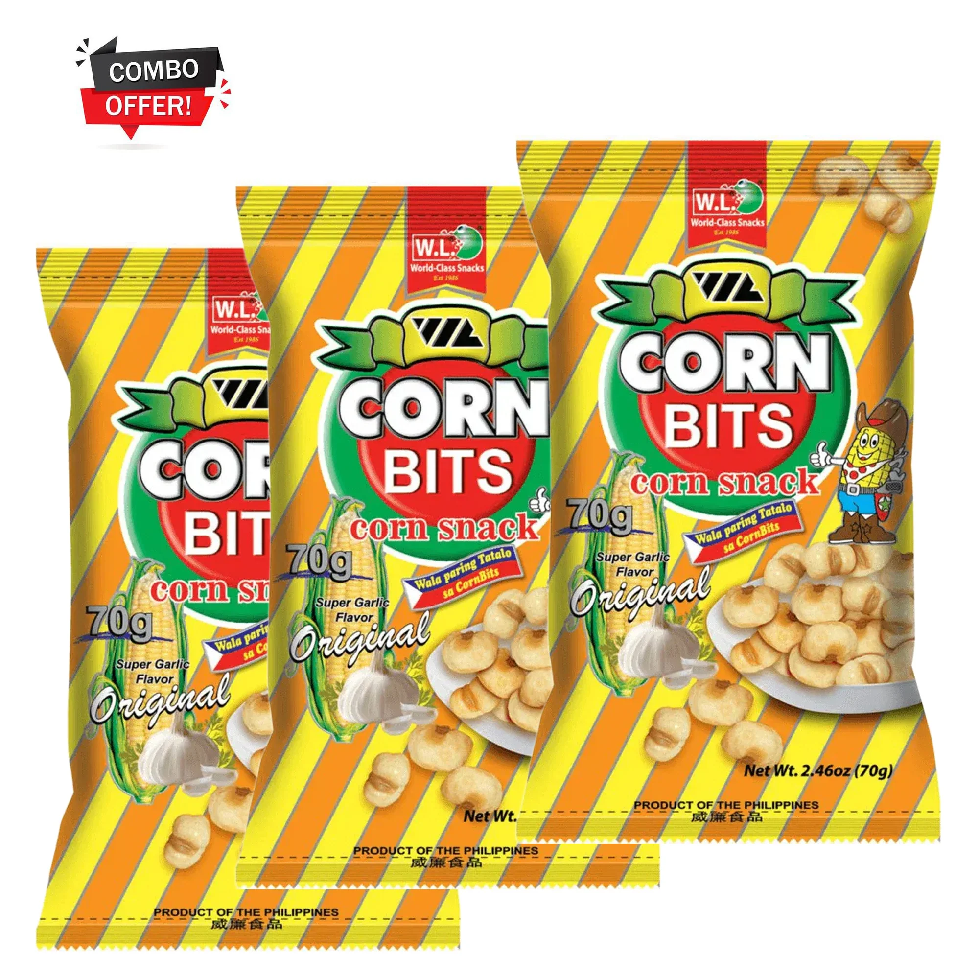 WL Food Corn bits Snack Original 70g - Combo Offer - Image 2