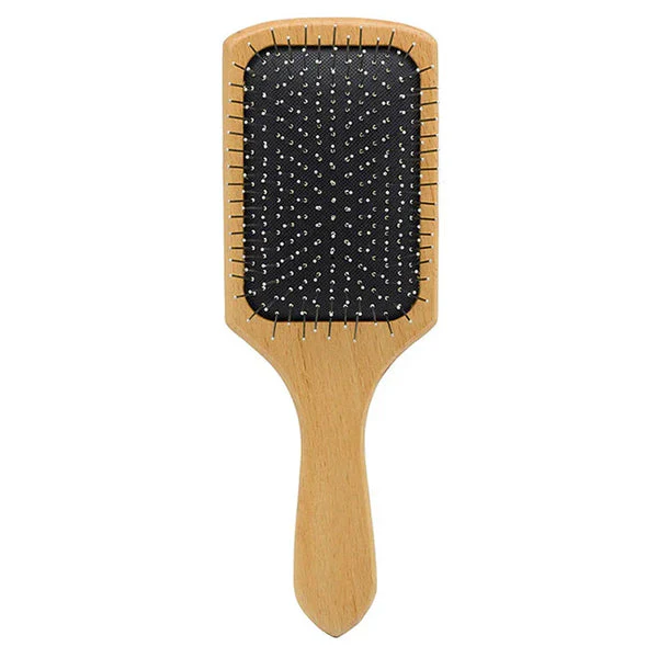 Wooden Paddle Hair Brush – Square Black - Image 6