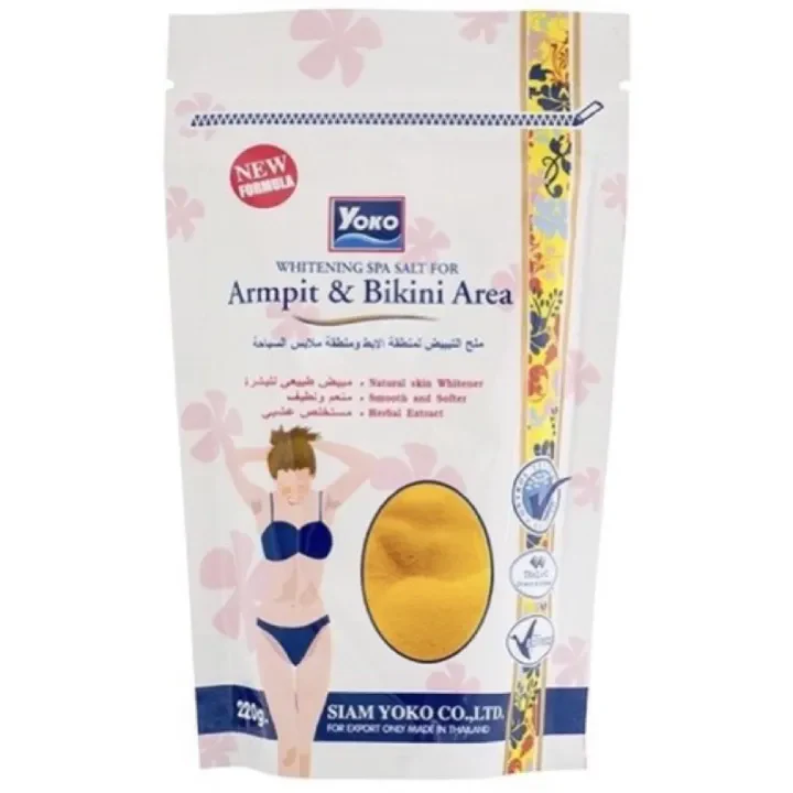 Yoko Armpit & Bikini Area Whitening Spa Salt Body Scrub - 220g - Image 5