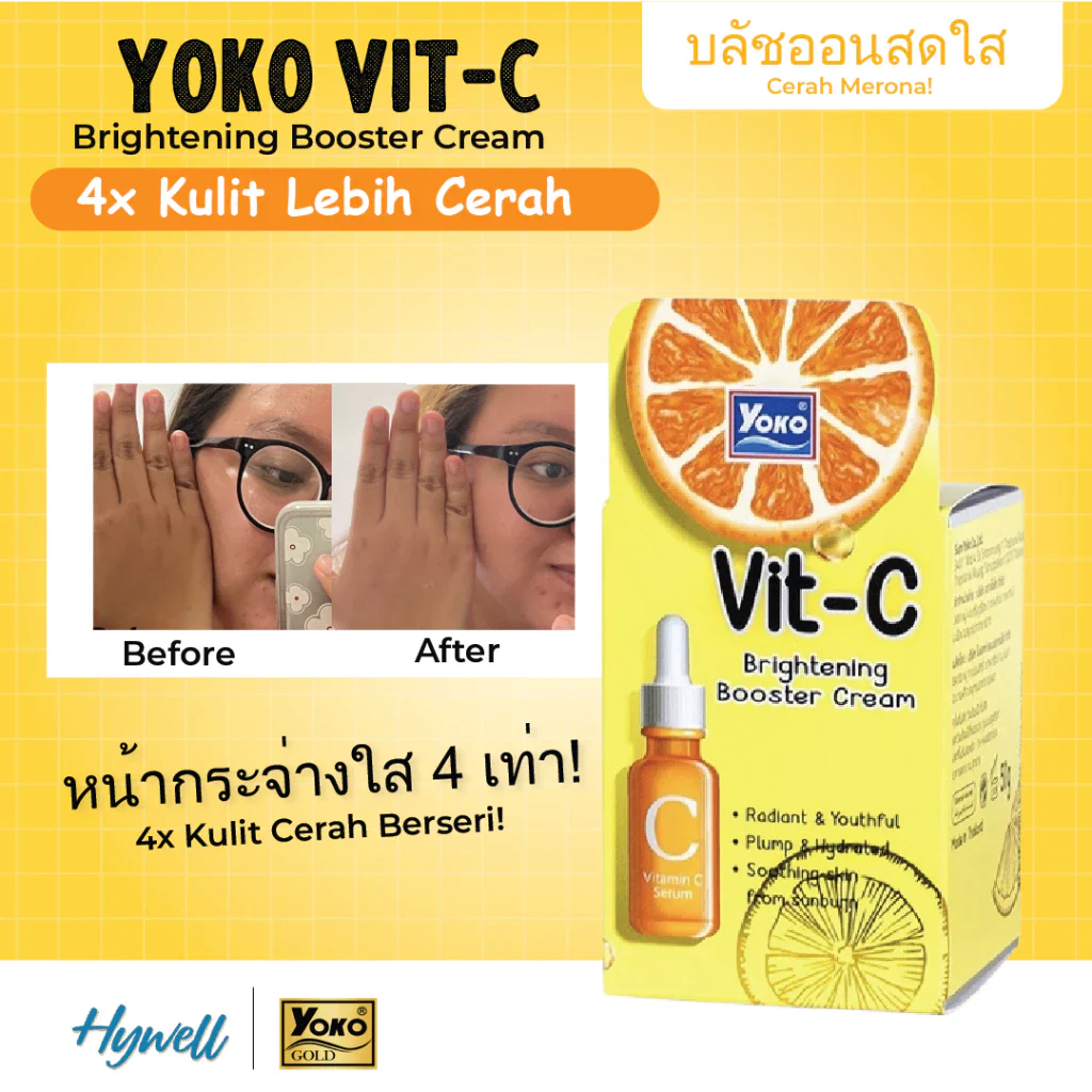 Yoko Vit-C Brightening Booster Cream - 50g - Image 6