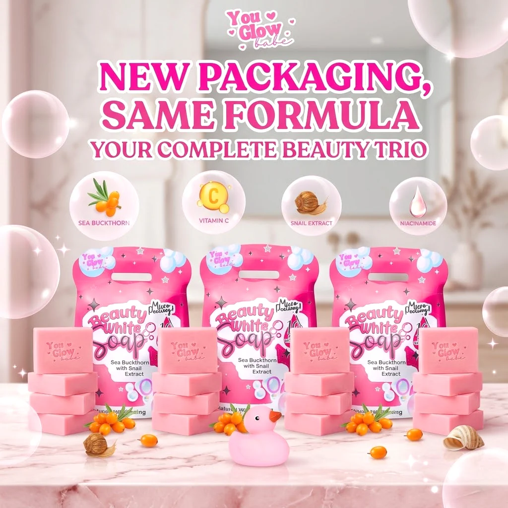 You Glow Babe Beauty White Soap – 70g x 5 Bars (3 Packs Combo) - Image 3