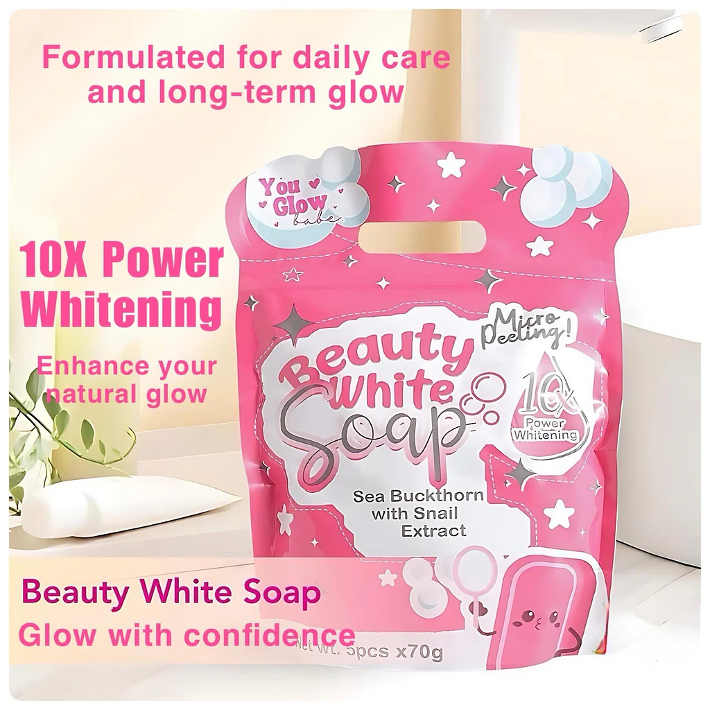 You Glow Babe Beauty White Soap - 70g x 5 Pcs (New Packing) - Image 4