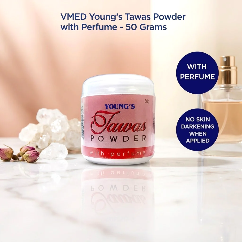 Young’s Tawas Powder with Perfume (Pink) – 50g - Image 4