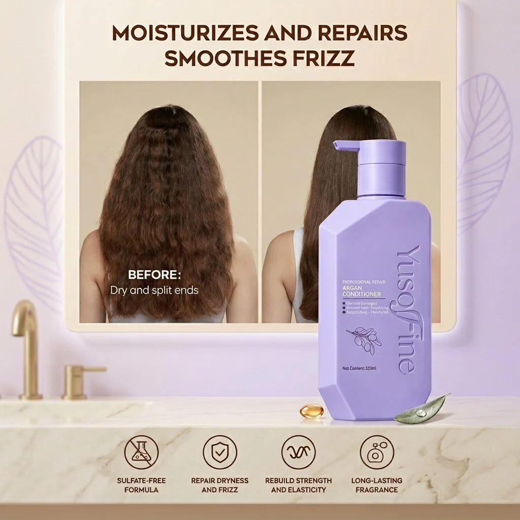 Yusofine Nourish-Repair Argan Conditioner (300ml) - Image 5